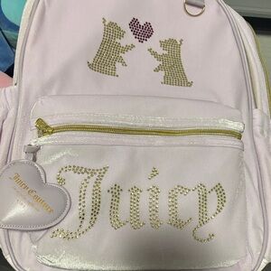 Juicy Couture Light Purple Backpack with Gold Accents